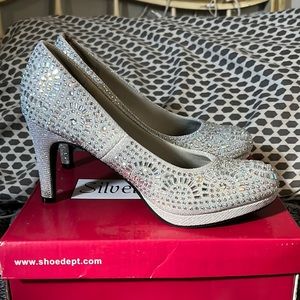 Silver Slipper Heels
